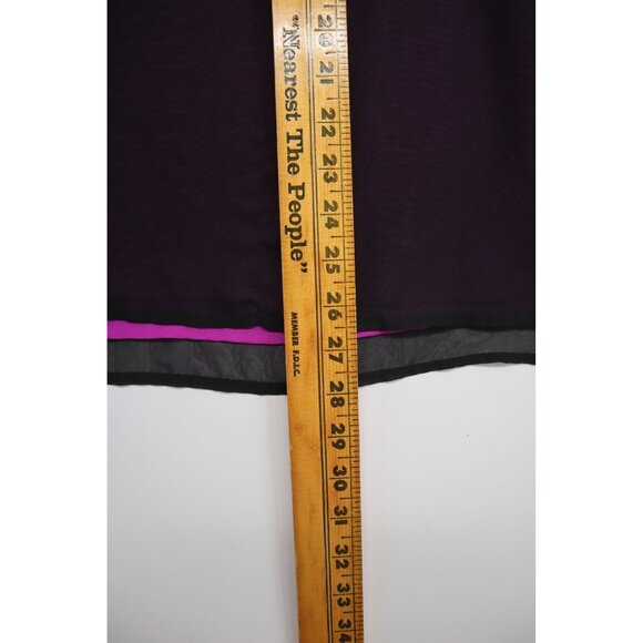 Lane Bryant Womens Plus Size 18 Purple Sleeveless Embellished Chiffon Overlay To - Picture 4 of 11